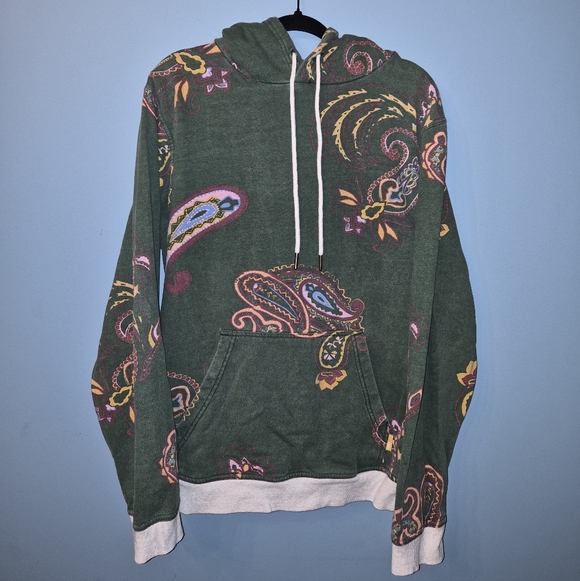 Urban Outfitters Green Paisley Hoodie - Picture 3 of 4